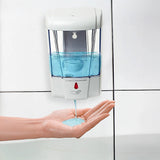 Automatic Liquid Soap/Alcohol Sanitizer Dispenser 700ML Hands-Free Sensor Wall - 45-Degree Angle