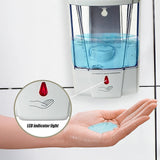 Automatic Liquid Soap/Alcohol Sanitizer Dispenser 700ML Hands-Free Sensor Wall - Close-Up Angle