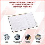 Sound Deadening Dead Mat 20 Sheets 20sq.ft Car Vibration Proofing - Side View
