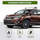 Universal Car Top Roof Rail Rack Cross Bar Aluminium Lockable 1350MM - 45-Degree Angle