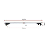 Universal Car Top Roof Rail Rack Cross Bar Aluminium Lockable 1350MM