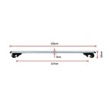 Universal Car Top Roof Rail Rack Cross Bar Aluminium Lockable 1350MM - Extra Image