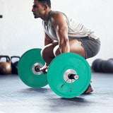 Set of 2 x 10KG PRO Olympic Rubber Bumper Weight Plate - Front View