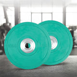 Set of 2 x 10KG PRO Olympic Rubber Bumper Weight Plate - 45-Degree Angle