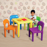 Kids Table and Chairs Play Set Toddler Child Toy Activity Furniture In-Outdoor - Front View