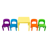 Kids Table and Chairs Play Set Toddler Child Toy Activity Furniture In-Outdoor - Top-Down View