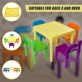 Kids Table and Chairs Play Set Toddler Child Toy Activity Furniture In-Outdoor - Low Angle