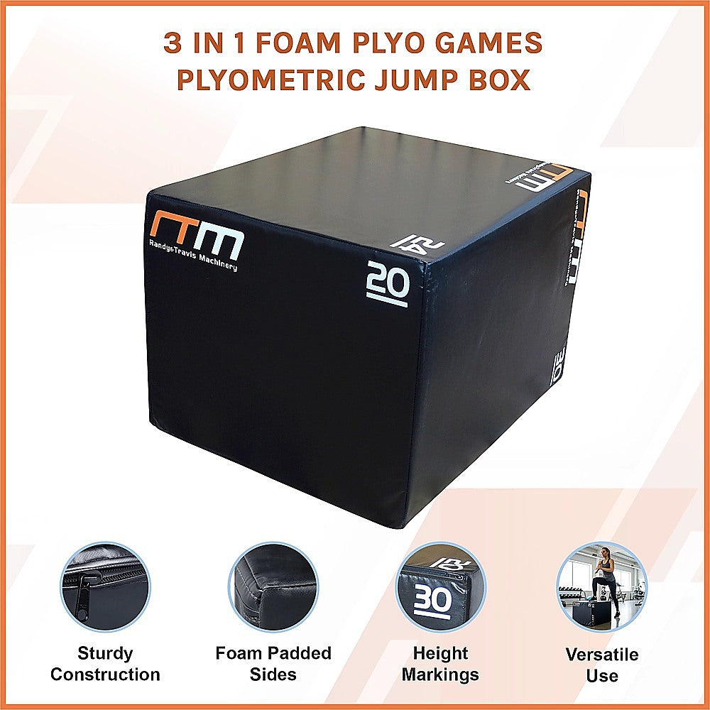 3 IN 1 Foam Plyo Games Plyometric Jump Box