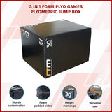 3 IN 1 Foam Plyo Games Plyometric Jump Box - Side View