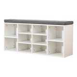 Shoe Cabinet Bench Shoes Storage Rack Organiser Wooden Shelf Cupboard Box - Front View