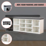 Shoe Cabinet Bench Shoes Storage Rack Organiser Wooden Shelf Cupboard Box - Close-Up Angle