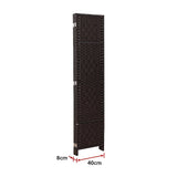 4 Panel Room Divider Screen Privacy Rattan Dividers Stand Fold - Close-Up Angle