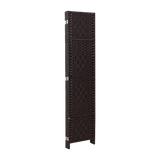 4 Panel Room Divider Screen Privacy Rattan Dividers Stand Fold - 45-Degree Angle