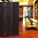 4 Panel Room Divider Screen Privacy Rattan Dividers Stand Fold - Top-Down View