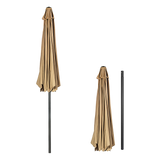 9FT Patio Umbrella Outdoor Garden Table Umbrella with 8 Sturdy Ribs - 45-Degree Angle