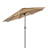 9FT Patio Umbrella Outdoor Garden Table Umbrella with 8 Sturdy Ribs - Close-Up Angle