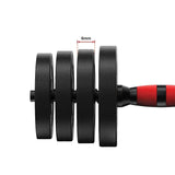 20kg Adjustable Rubber Dumbbell Set Barbell Home GYM Exercise Weights - Close-Up Angle