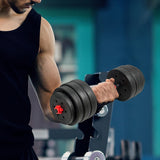 30kg Adjustable Rubber Dumbbell Set Barbell Home GYM Exercise Weights - Front View