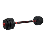 40kg Adjustable Rubber Dumbbell Set Barbell Home GYM Exercise Weights - Top-Down View