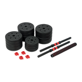 40kg Adjustable Rubber Dumbbell Set Barbell Home GYM Exercise Weights - 45-Degree Angle