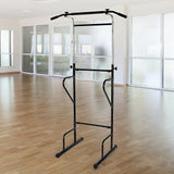 Adjustable Power Tower Dip Bar Pull Up Stand Fitness Station - Front View
