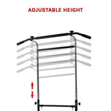 Adjustable Power Tower Dip Bar Pull Up Stand Fitness Station - Close-Up Angle
