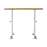 Wooden Portable Ballet Bar Stretch Barre Dance Bar 1.5M Freestanding Ballet Bar - Top-Down View