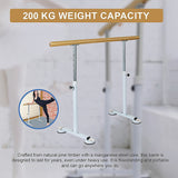 Wooden Portable Ballet Bar Stretch Barre Dance Bar 1.5M Freestanding Ballet Bar - 45-Degree Angle