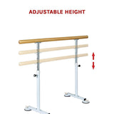 Wooden Portable Ballet Bar Stretch Barre Dance Bar 1.5M Freestanding Ballet Bar - Extra Image