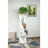 360-degree Rotating 4 Tier Display Shelf Bookcase Organiser - Front View
