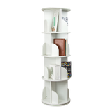 360-degree Rotating 4 Tier Display Shelf Bookcase Organiser - Rear View