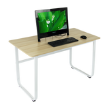 Wood & Steel Solid Computer Desk Home Office Furniture - 45-Degree Angle