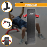 Fitness Flat Bench Weight Press Gym Home Strength Training Exercise - Close-Up Angle