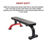 Fitness Flat Bench Weight Press Gym Home Strength Training Exercise - Extra Image