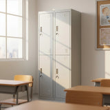 Four-Door Office Gym Shed Storage Locker - 45-Degree Angle