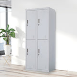 Four-Door Office Gym Shed Storage Locker - Front View