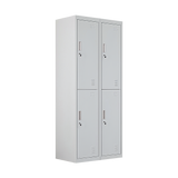 Four-Door Office Gym Shed Storage Locker - Top-Down View