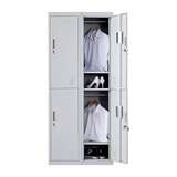 Four-Door Office Gym Shed Storage Locker - 45-Degree Angle
