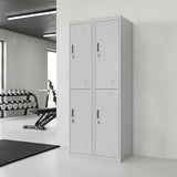 Four-Door Office Gym Shed Storage Locker - Front View