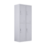 Four-Door Office Gym Shed Storage Locker - Top-Down View