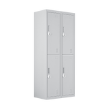 Four-Door Office Gym Shed Storage Locker - 45-Degree Angle