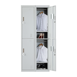 Four-Door Office Gym Shed Storage Locker - Rear View