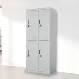 Four-Door Office Gym Shed Storage Locker - Front View
