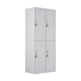 Four-Door Office Gym Shed Storage Locker - Top-Down View