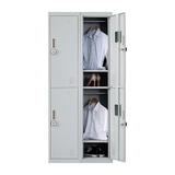 Four-Door Office Gym Shed Storage Locker - 45-Degree Angle