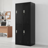 Four-Door Office Gym Shed Storage Locker - Front View