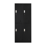 Four-Door Office Gym Shed Storage Locker - Top-Down View