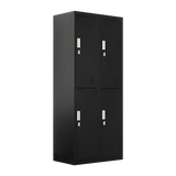 Four-Door Office Gym Shed Storage Locker - Top-Down View