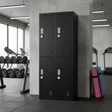 Four-Door Office Gym Shed Storage Locker - Close-Up Angle