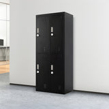 Four-Door Office Gym Shed Storage Locker - Front View